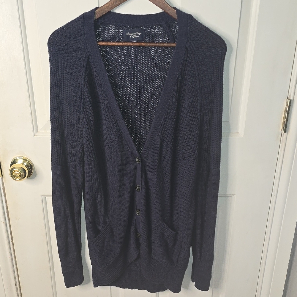 American Eagle Outfitters Dark Blue Cardigan